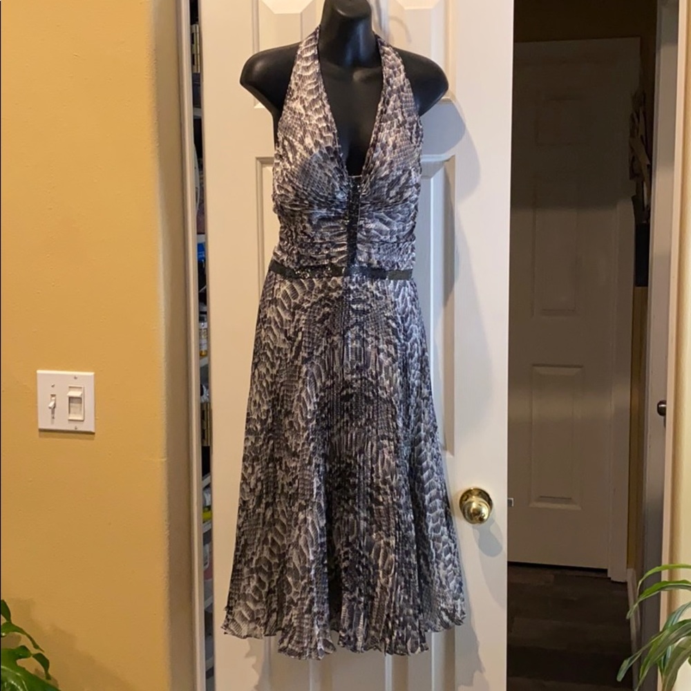 Carmen Marc Valvo Snakeprint formal dress